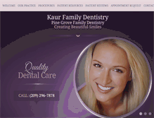 Tablet Screenshot of pinegrovefamilydentistry.com